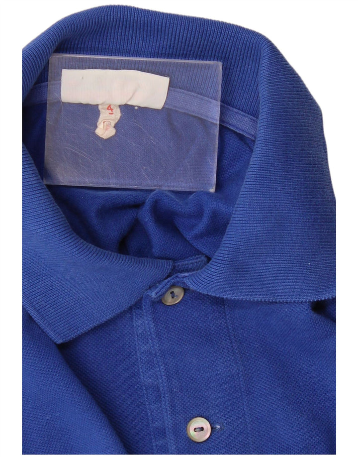 Мужская рубашка-поло LACOSTE, размер 4, средний синий хлопок, размер 4