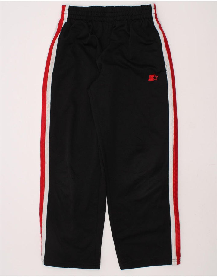 STARTER Boys Tracksuit Trousers 7-8 Years Medium  Black Polyester Vintage Starter and Second-Hand Starter from Messina Hembry 