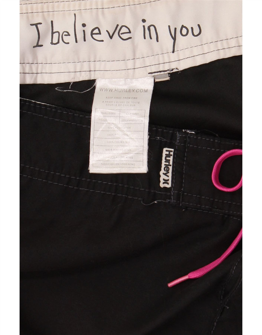 HURLEY Мужские шорты для плавания с рисунком, большие черные, полиэстер