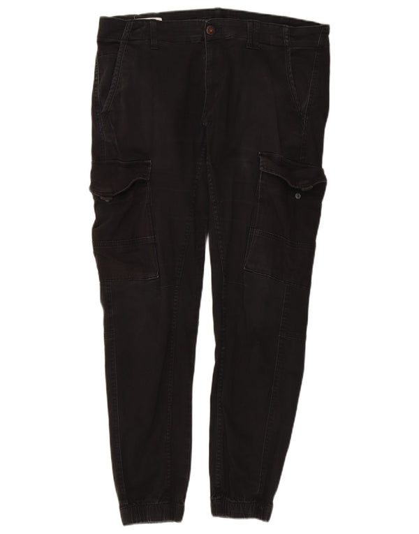 Мужские брюки-карго Jack & Jones W34 L29, черный хлопок