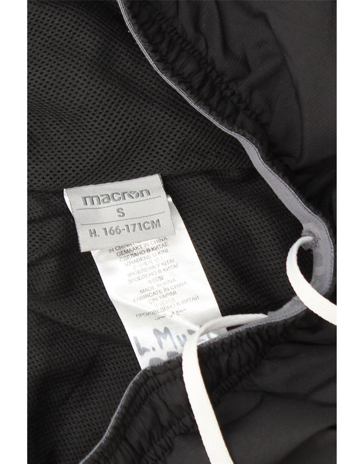 Мужские спортивные шорты Macron, маленькие черные, полиэстер с цветными блоками