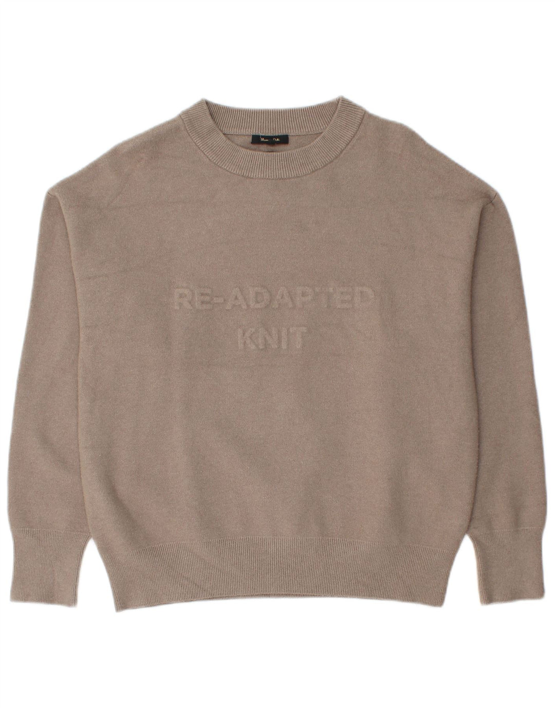 Женский джемпер с круглым вырезом Massimo Dutti UK 14, средний бежевый