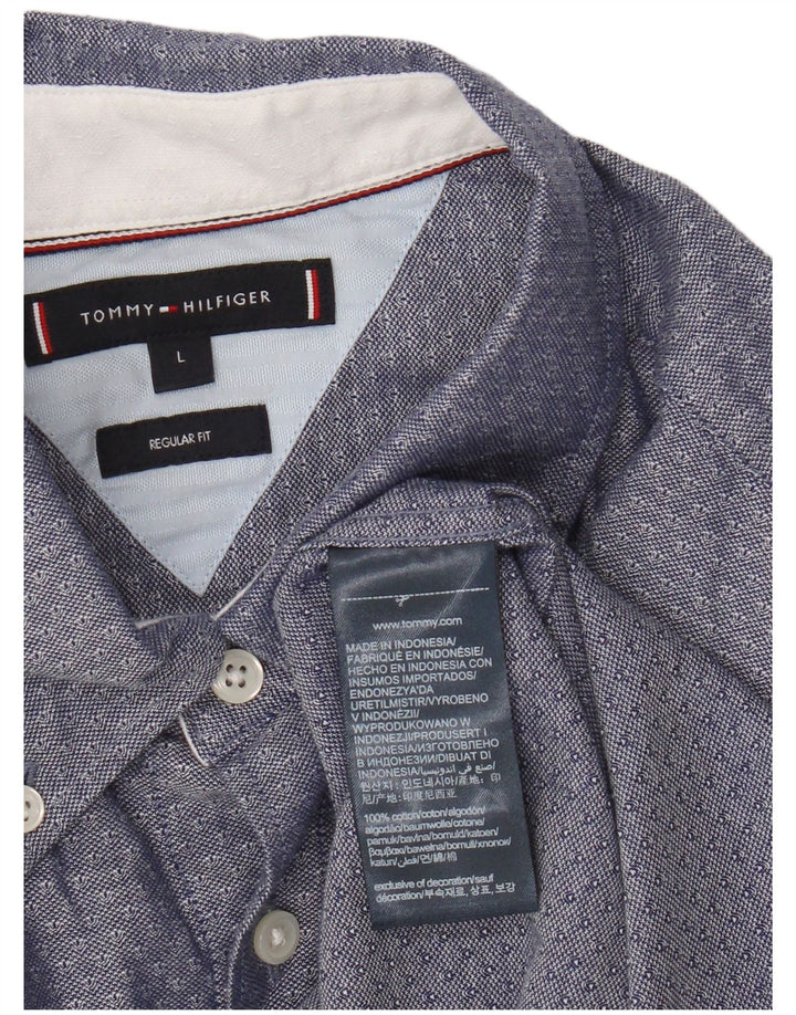 Мужская рубашка стандартного кроя Tommy Hilfiger, темно-синяя, хлопковая
