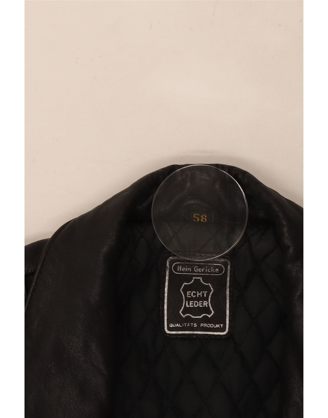 HEIN GERICKE Мужская кожаная байкерская куртка UK 38 средний черный кожаный