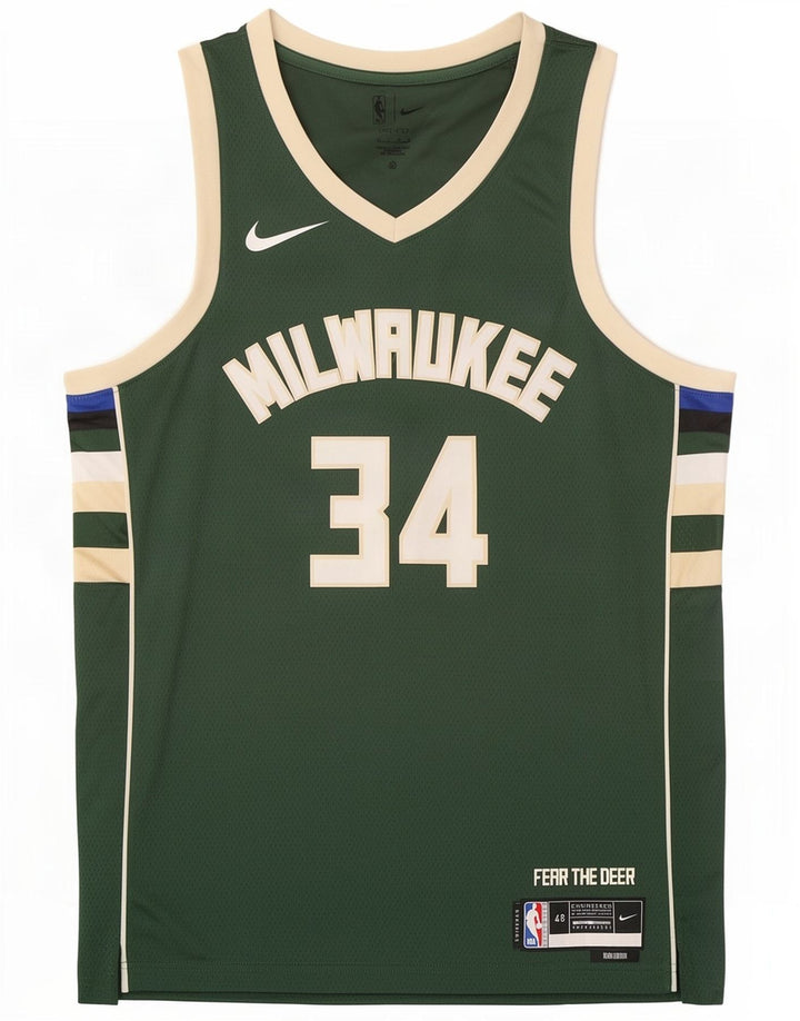 Мужской жилет с графическим рисунком Nike Milwaukee 34, большой зеленый полиэстер с цветными блоками