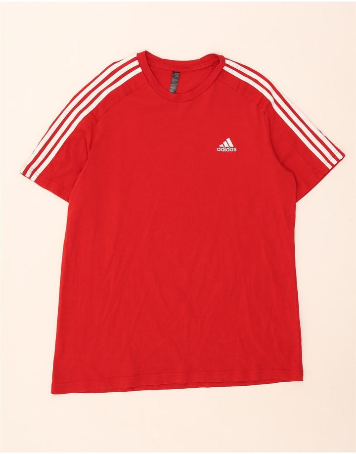 Мужская футболка ADIDAS, большой красный хлопок