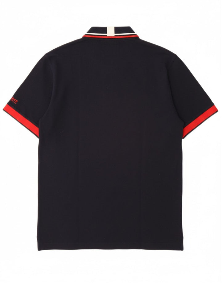 WOOLRICH Mens Penn-Rich Polo Shirt Small Navy Blue Cotton Vintage Woolrich and Second-Hand Woolrich from Messina Hembry 