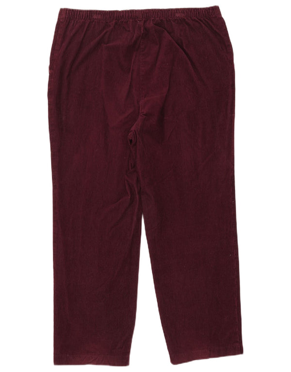 Женские вельветовые брюки Marks & Spencer UK 14, большие W35 L26, бордовые