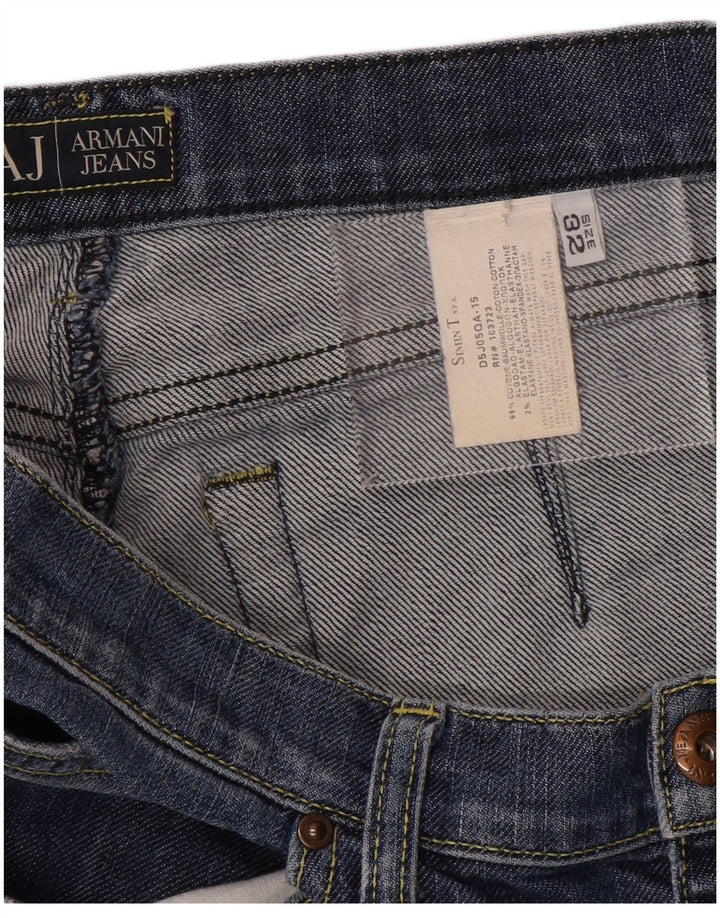 Мужские джинсовые шорты Armani W32, средний синий хлопок