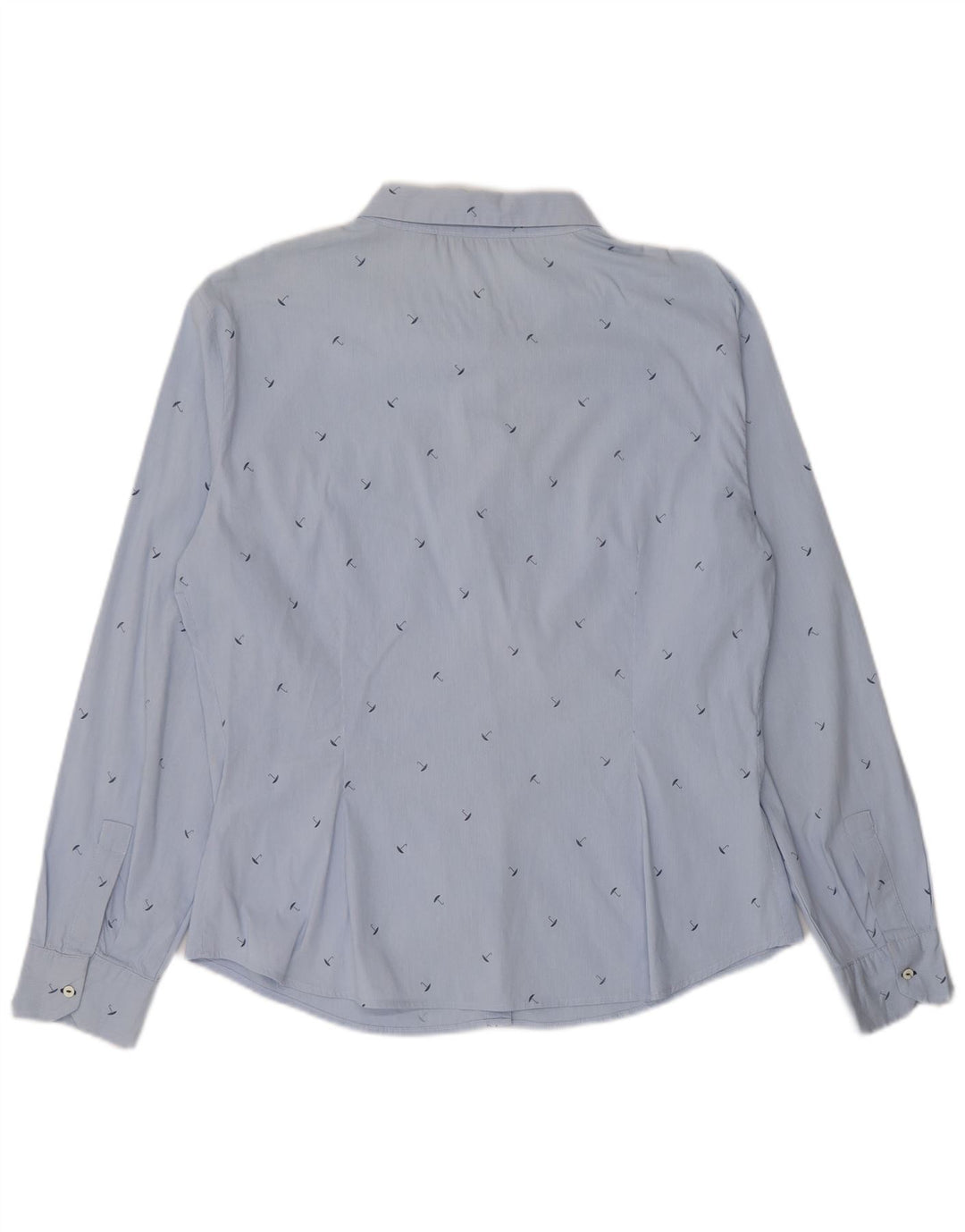 Женская рубашка с абстрактным узором Zara UK 18 XL, синяя