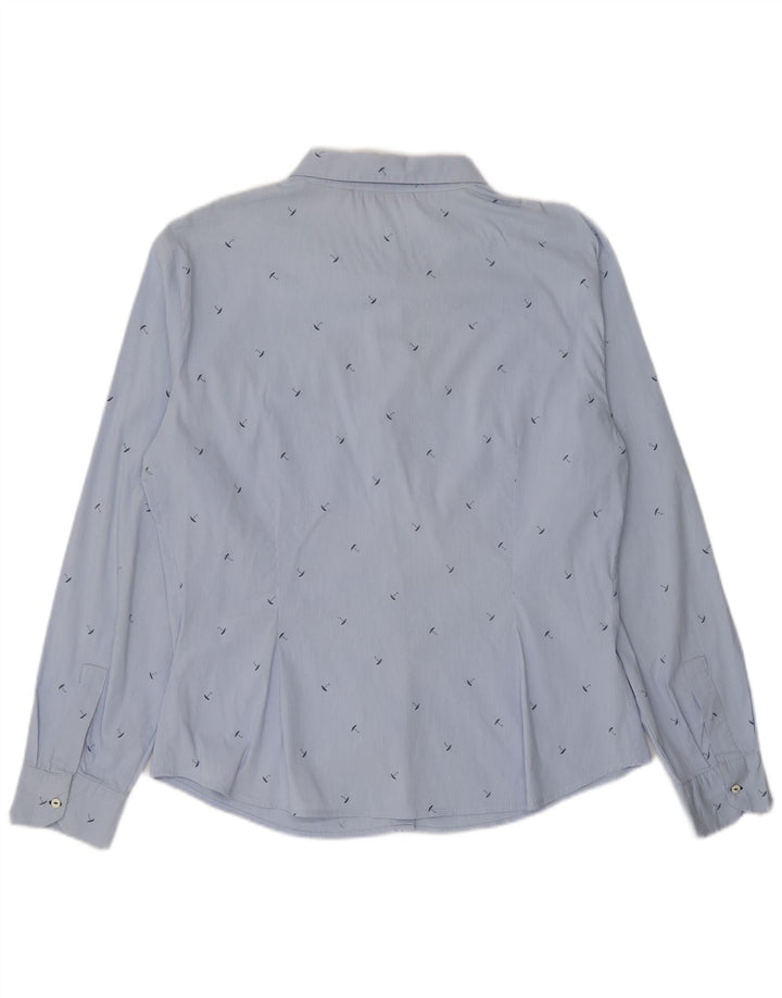 Женская рубашка с абстрактным узором Zara UK 18 XL, синяя