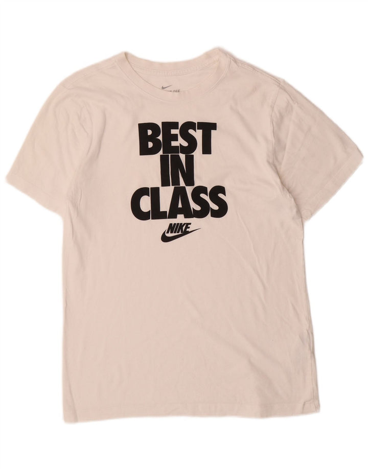 Мужская футболка с рисунком Nike, средний белый хлопок, белый цвет