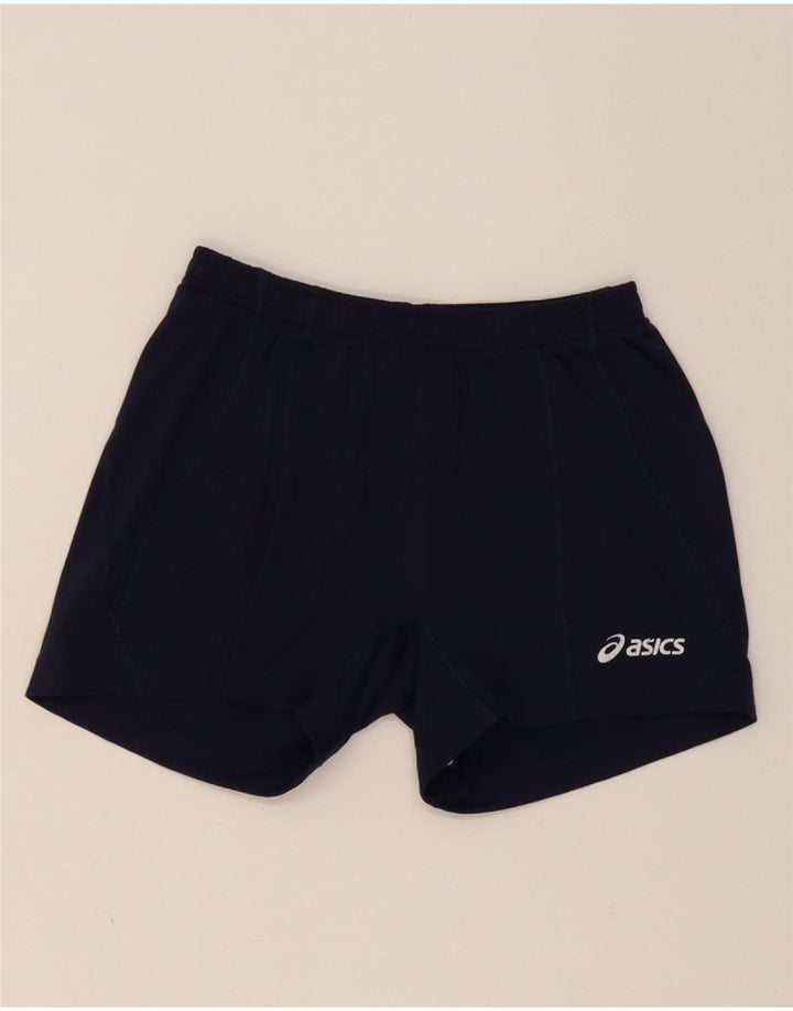 ASICS Boys Sport Shorts 5-6 Years Medium Navy Blue Vintage Asics and Second-Hand Asics from Messina Hembry 