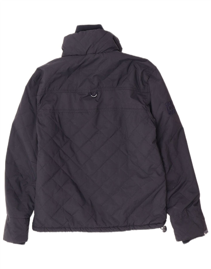 Мужская стеганая куртка Superdry UK 38, средний темно-синий нейлон