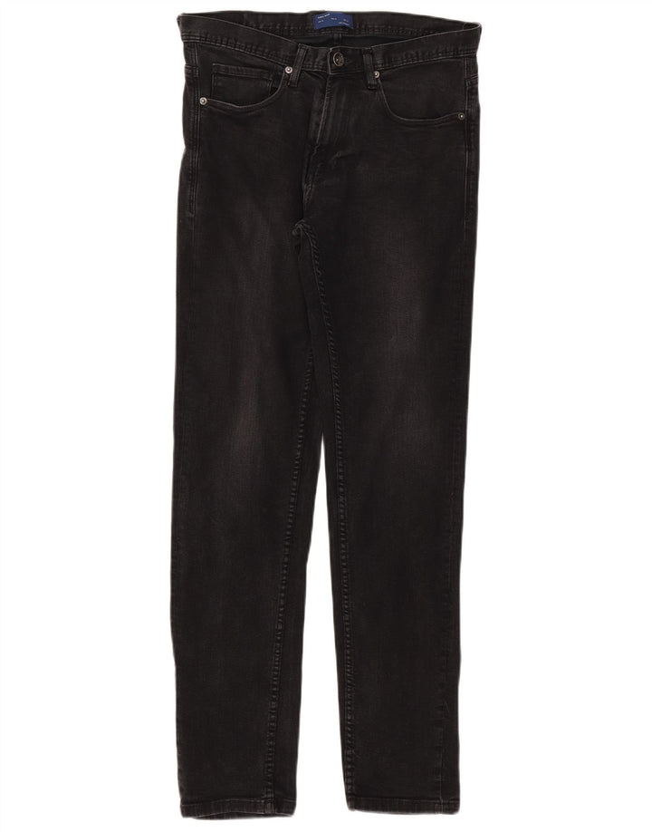 Мужские джинсы узкого кроя Zara EU 38, маленькие W30 L31, черный хлопок