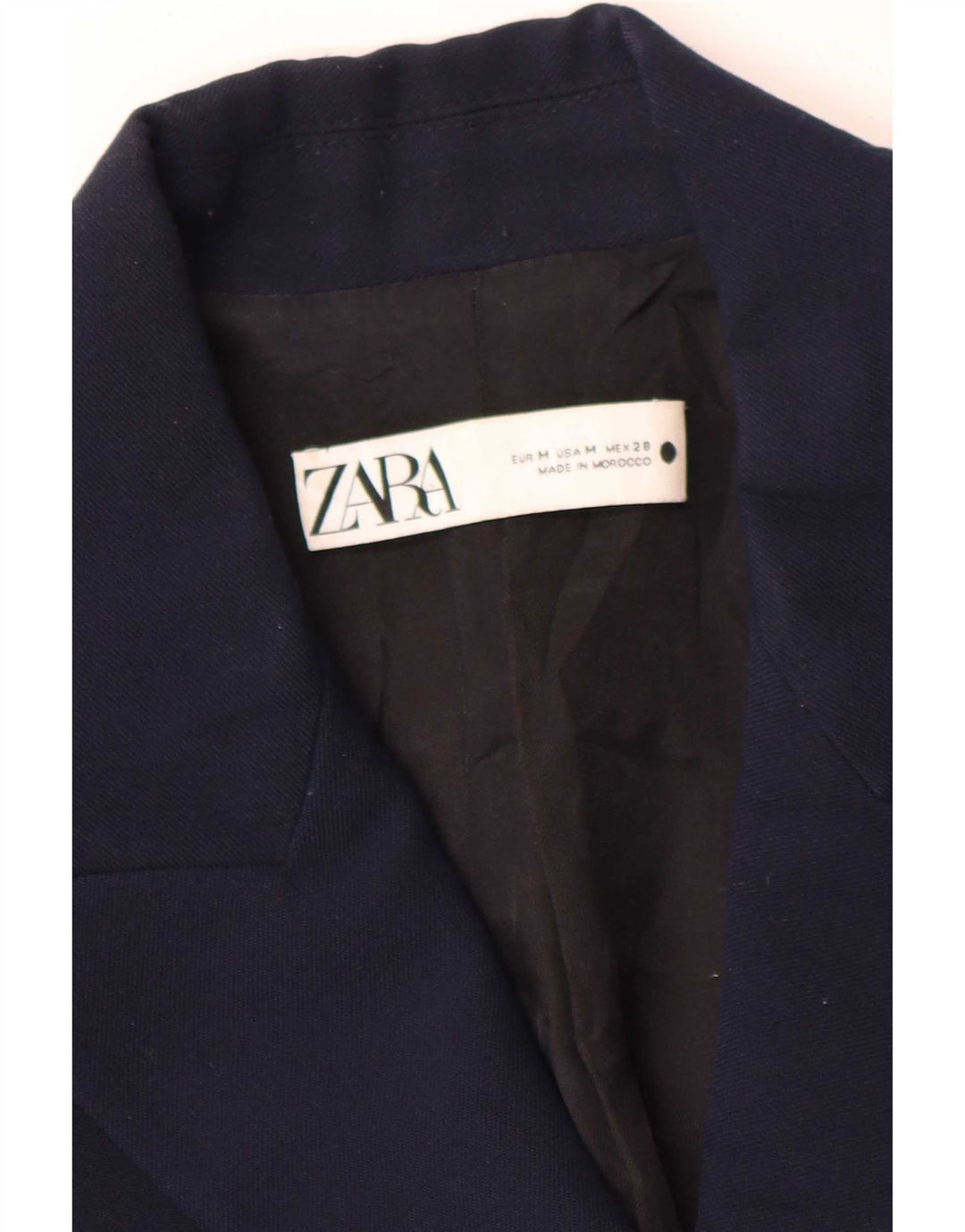 Женский двубортный пиджак Zara UK 14, средний темно-синий