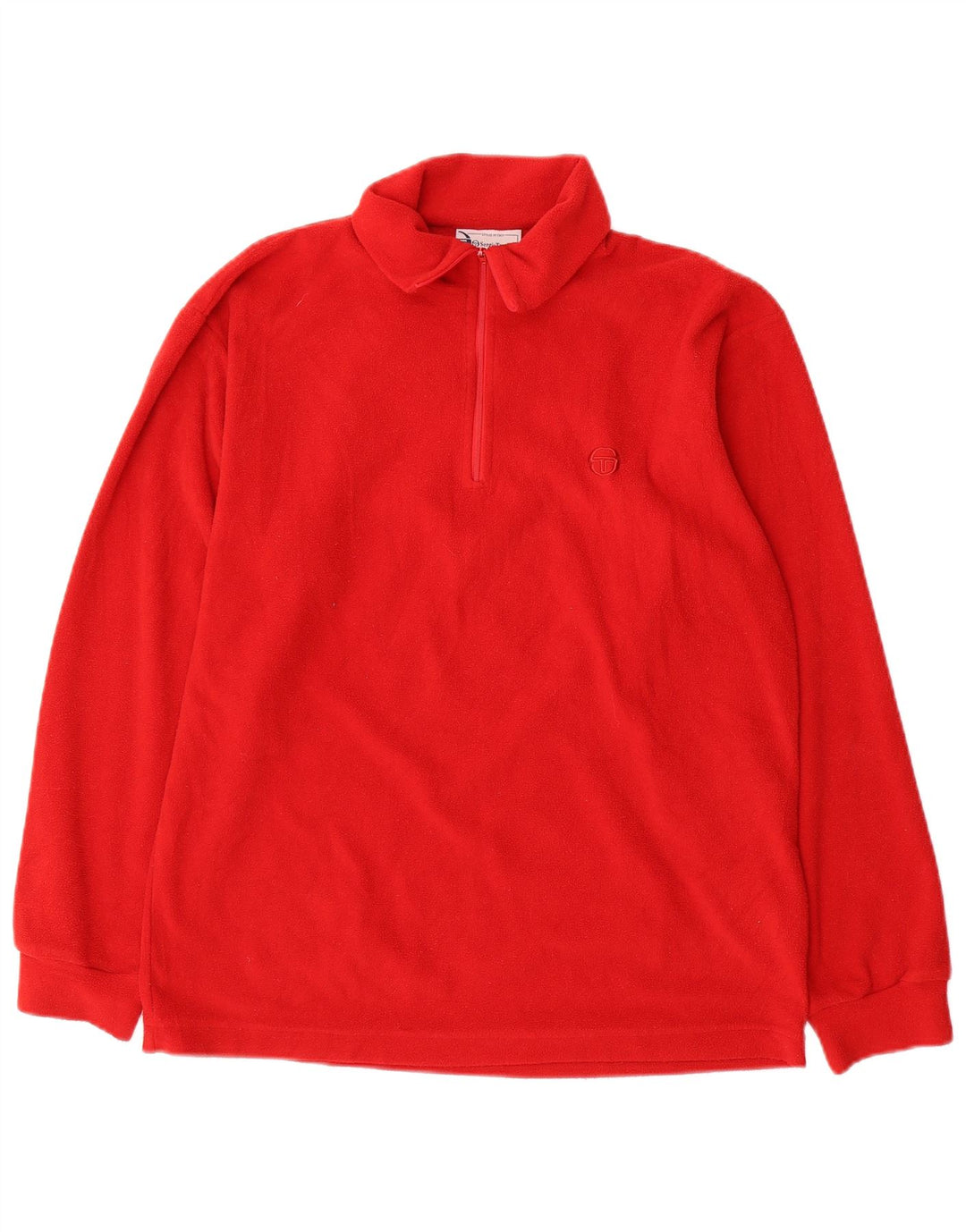 Мужской флисовый джемпер с воротником на молнии Sergio Tacchini, маленький красный, полиэстер