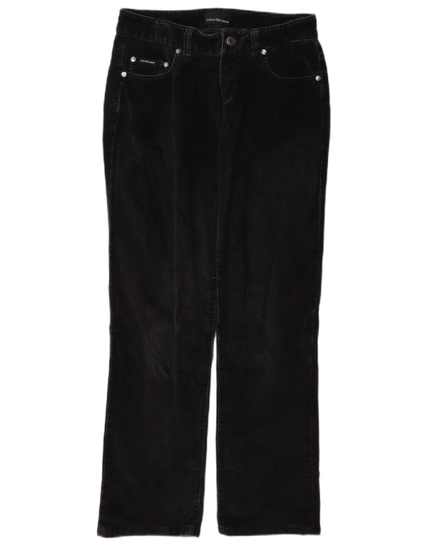 Calvin Klein Женские прямые вельветовые брюки W27 L28, черный хлопок
