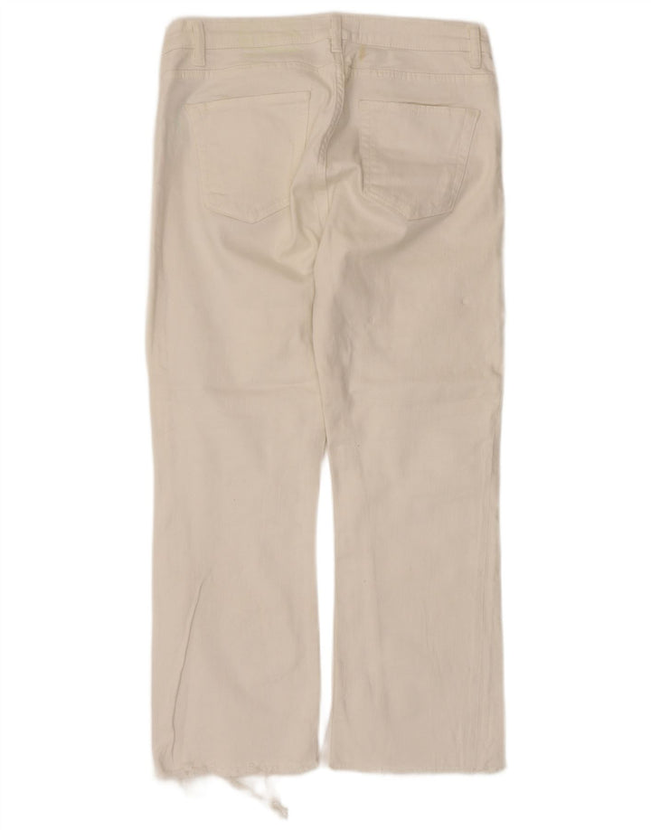 Женские укороченные джинсы ZARA EU 40 Medium W30 L25 Белый хлопок