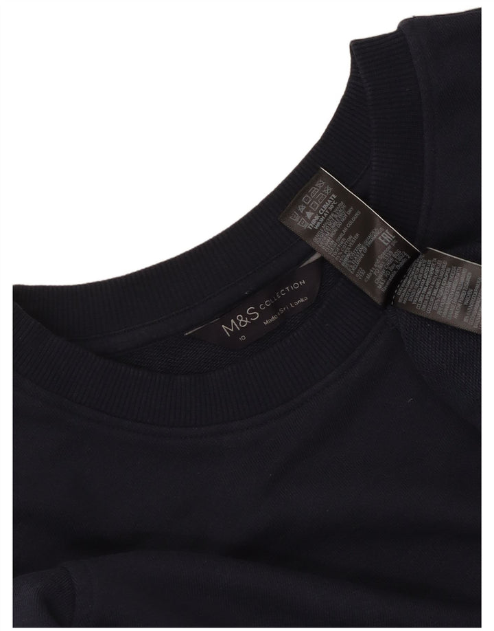 Женский свитер Marks & Spencer, британский размер 10, маленький, темно-синий, хлопковый