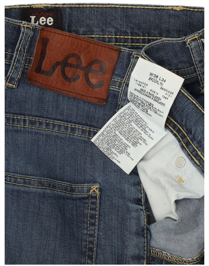 Мужские прямые джинсы Lee Brooklyn W38 L31, синий хлопок