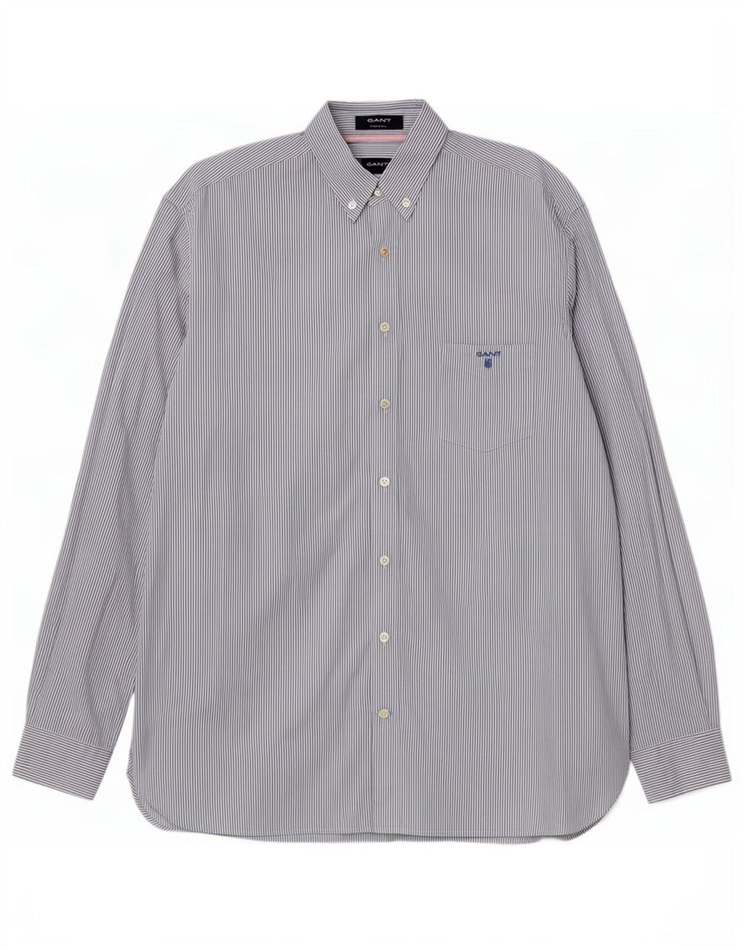 Мужская рубашка Gant XL, синяя хлопковая полоска
