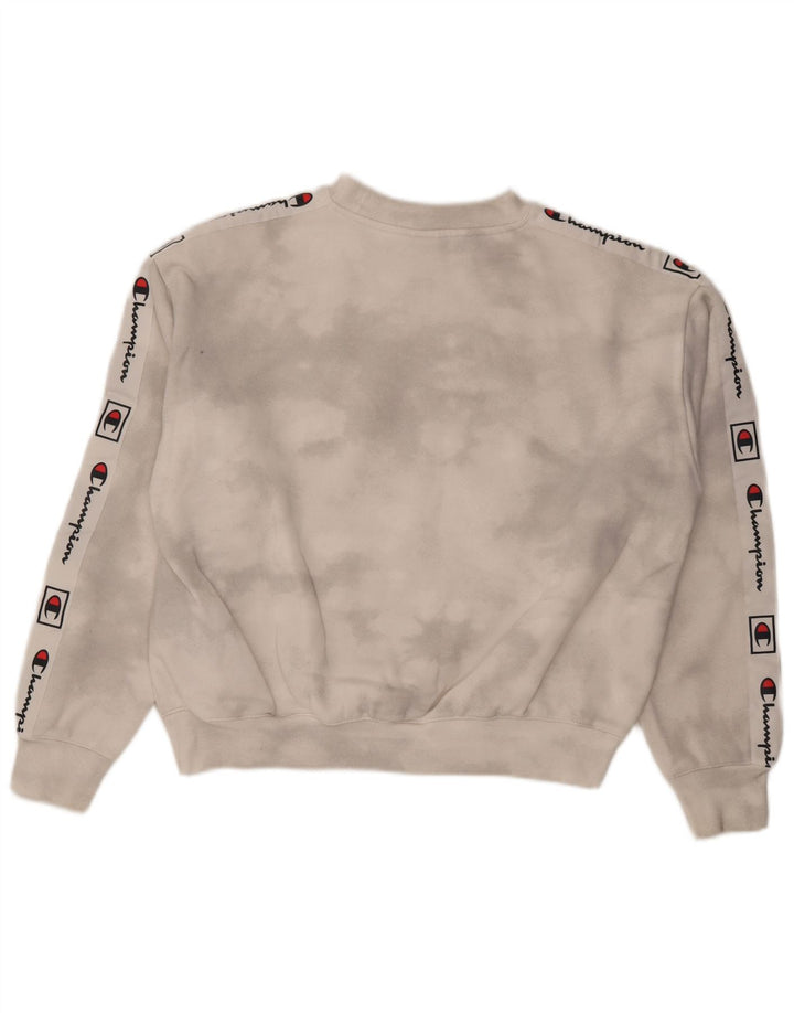 Женский укороченный джемпер оверсайз CHAMPION UK 16, большой Off White