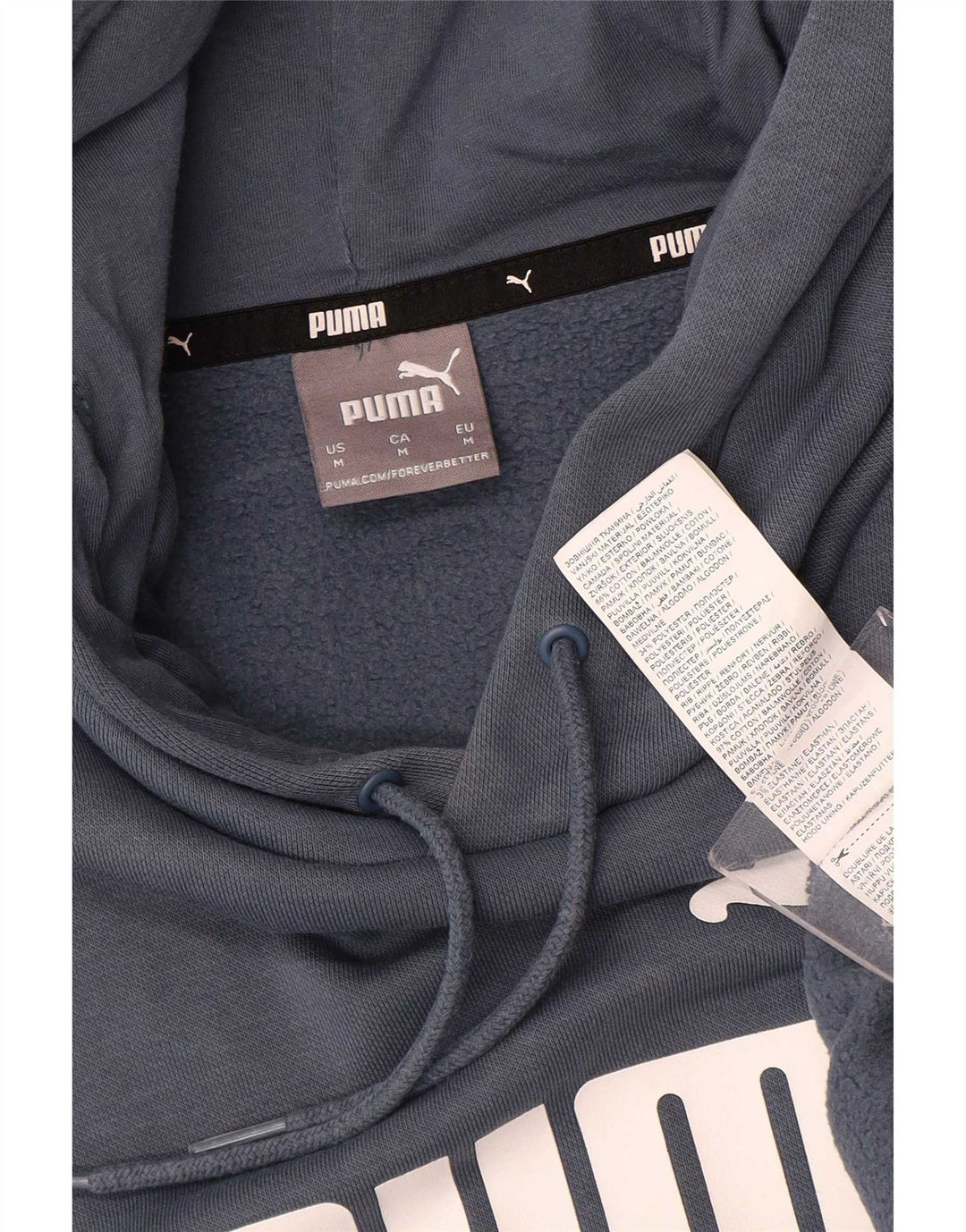 Мужской джемпер с капюшоном Puma, синий, хлопковый