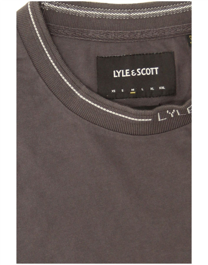 Мужская футболка Lyle & Scott из хлопка среднего серого цвета