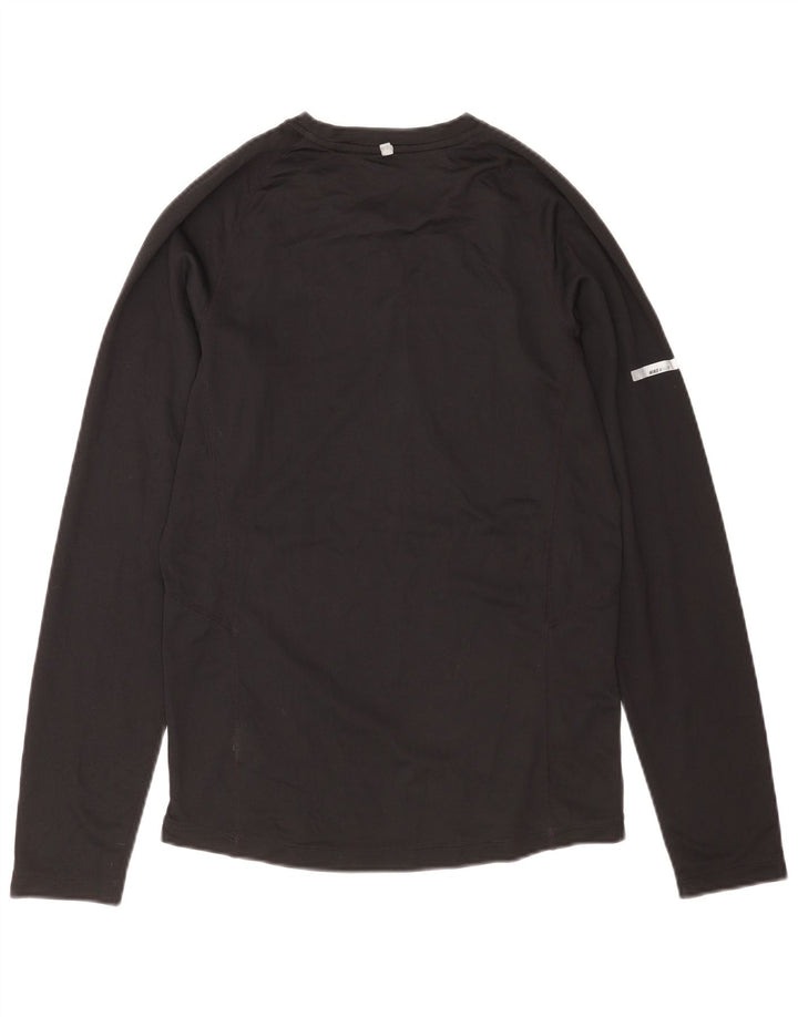 Мужской топ Nike Dri Fit с длинным рукавом, маленький черный полиэстер