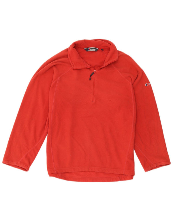 Berghaus Женский флисовый джемпер с воротником на молнии UK 14, средний красный полиэстер