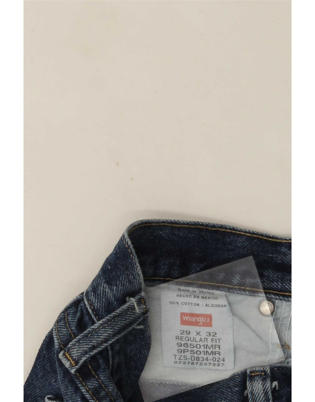 Мужские прямые джинсы Wrangler стандартного кроя W29 L32, синий хлопок