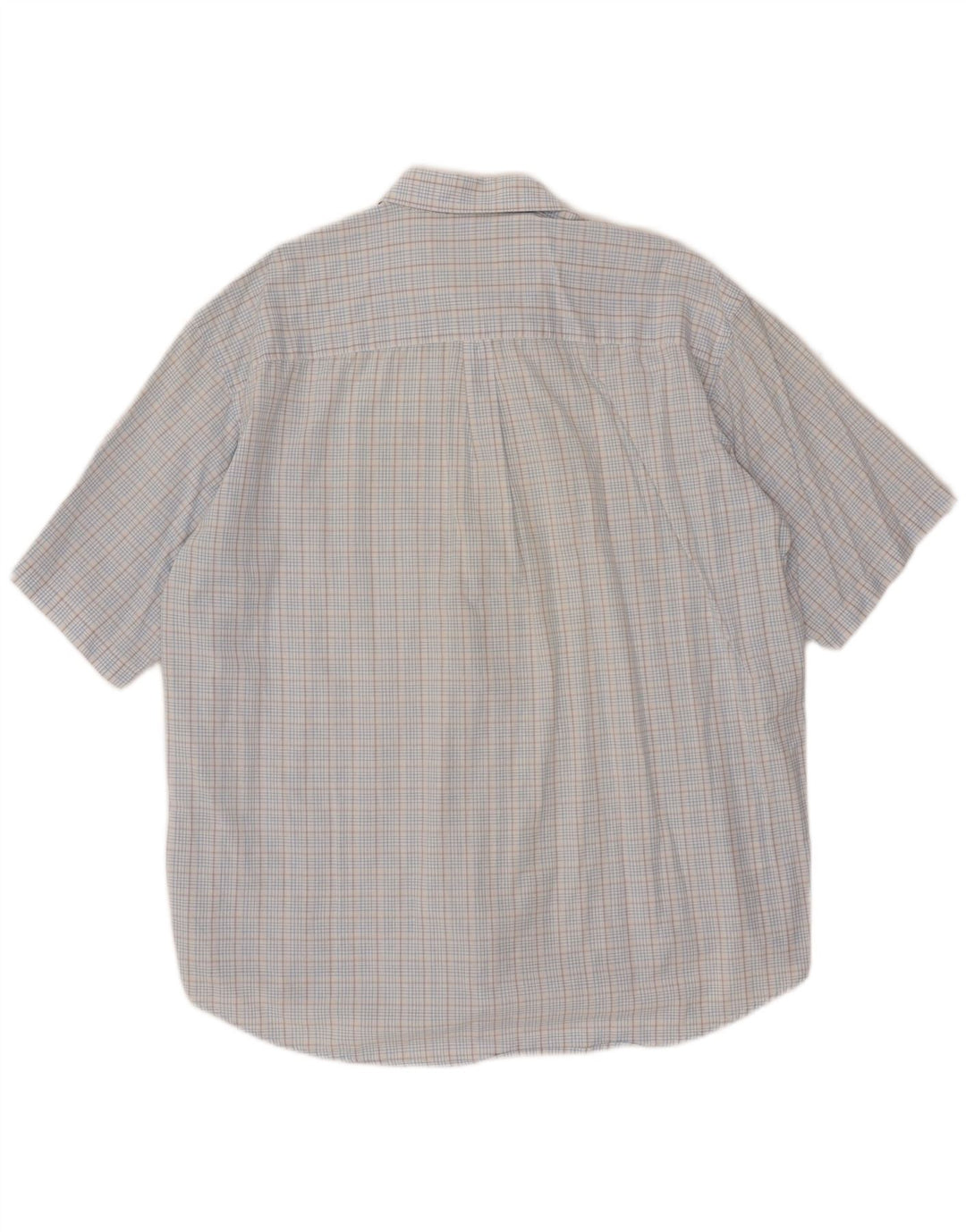 Мужская рубашка с коротким рукавом ASICS 2XL, синяя клетка, хлопок