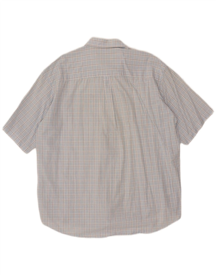 Мужская рубашка с коротким рукавом ASICS 2XL, синяя клетка, хлопок