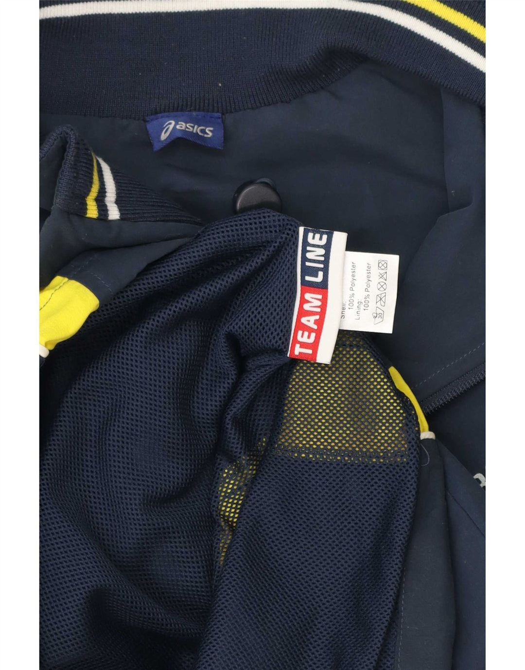 Мужской спортивный костюм Asics с графическим рисунком 2XL, темно-синий, полиэстер с цветными блоками
