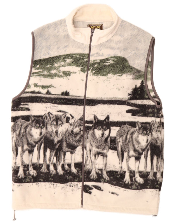 Мужской флисовый жилет Atlas For Men, Великобритания 44, размер 2XL, белый полиэстер