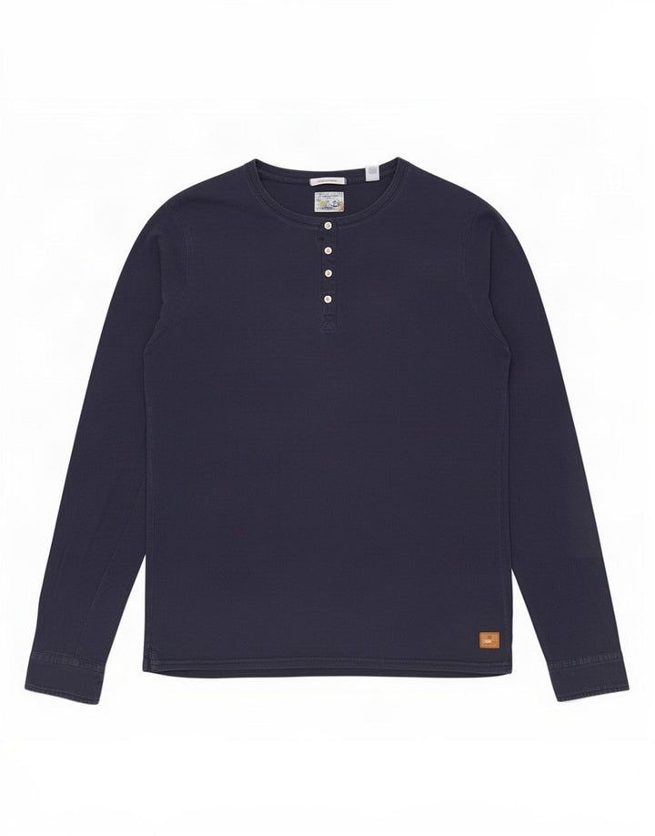 Мужской топ Scotch & Soda с длинным рукавом, темно-синий, большой размер, хлопок
