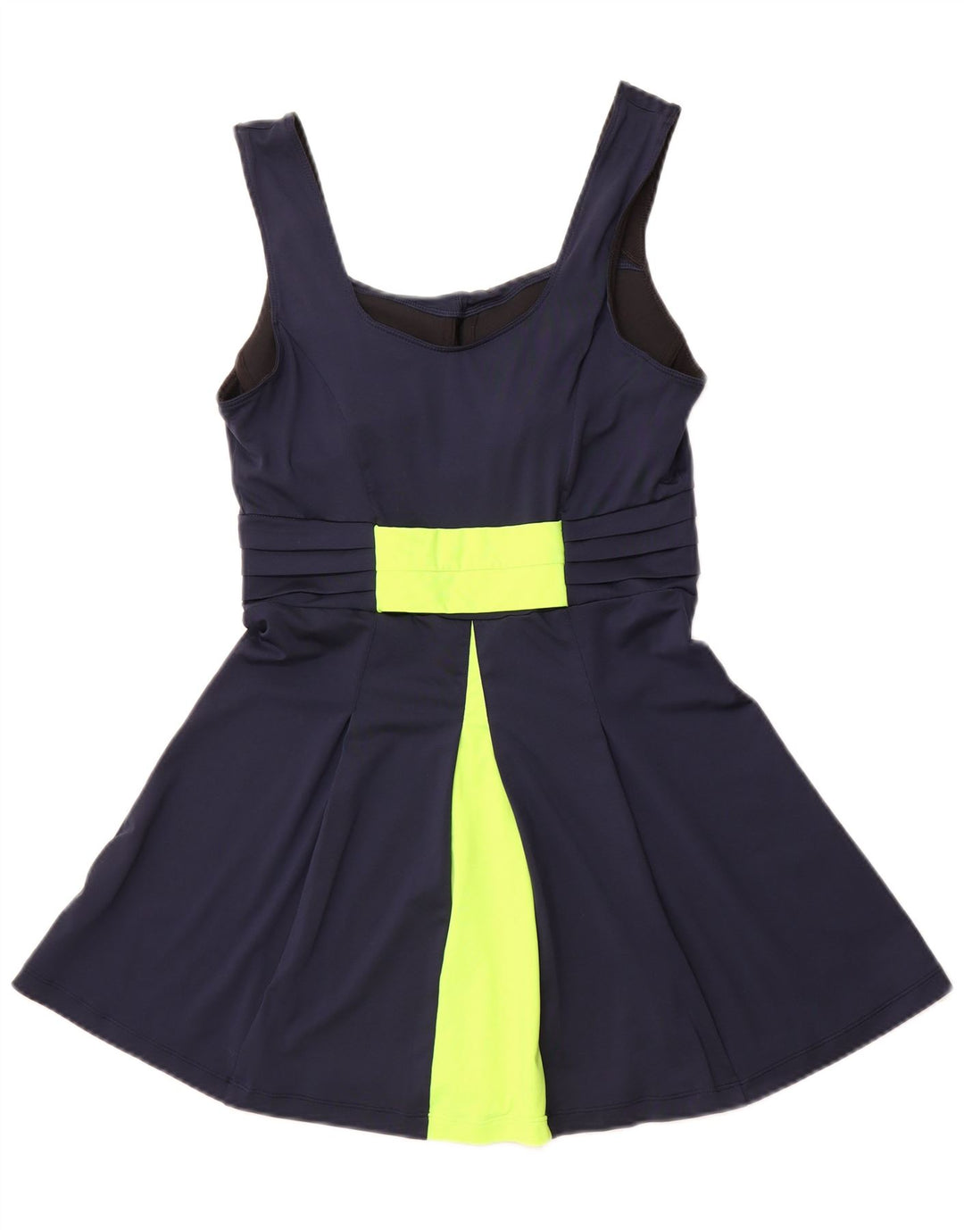 Женские купальники NIKE Dri Fit UK 12, средний темно-синий, полиэстер с цветными блоками