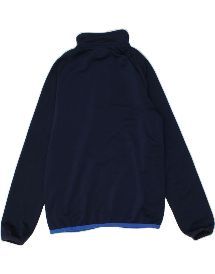 ADIDAS Boys Tracksuit Top Jacket 9-10 Years Navy Blue Colourblock Vintage Adidas and Second-Hand Adidas from Messina Hembry 