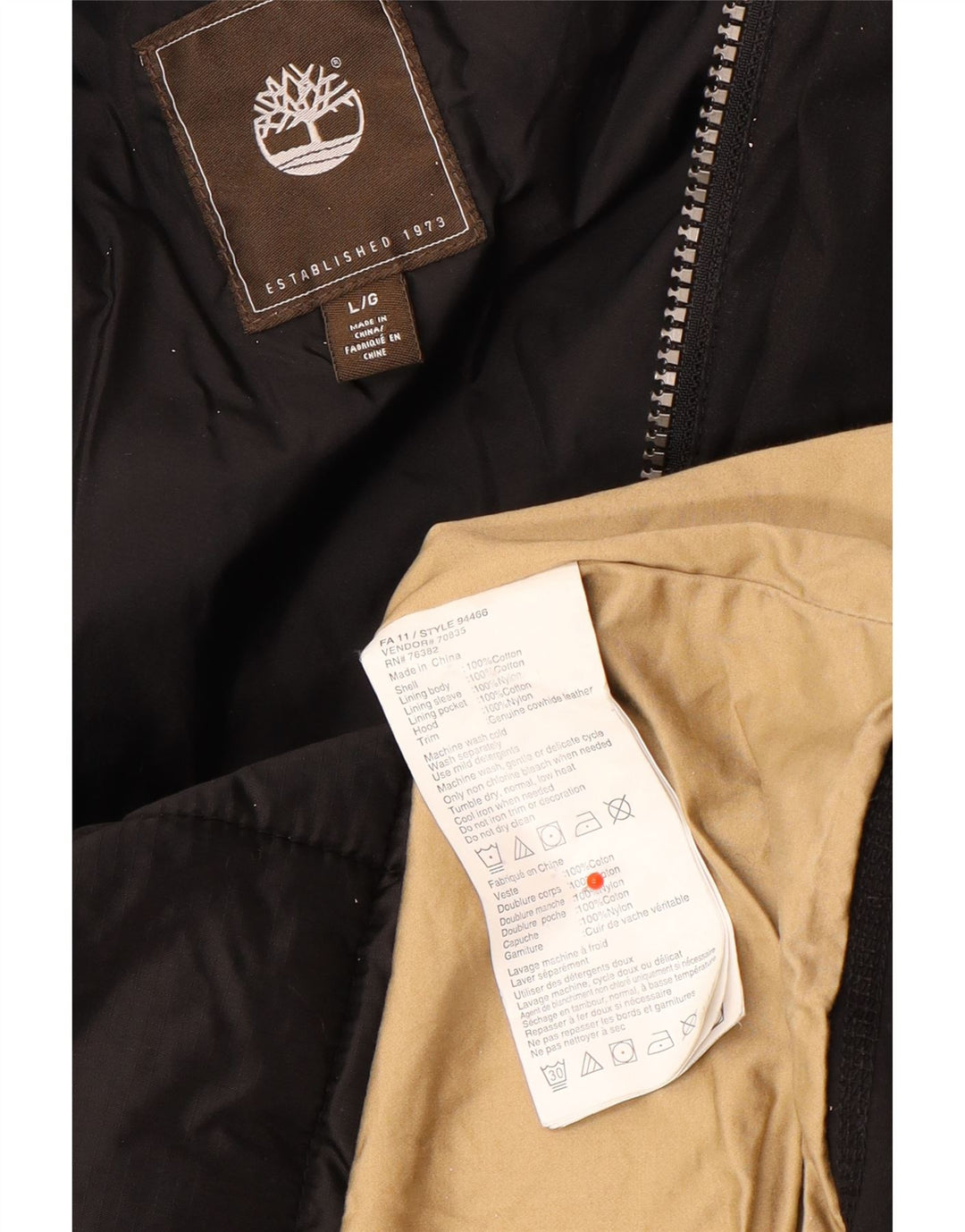 Мужская куртка Timberland UK 40, большая черная, хлопок