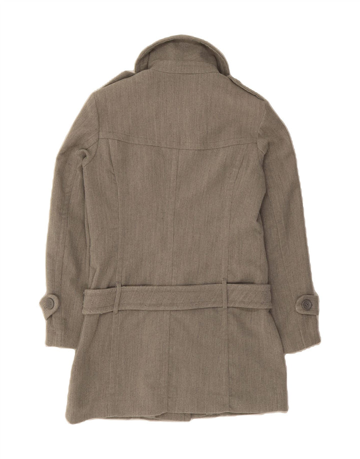 BUFFALO Womens Trench Coat UK 12 Medium Grey Polyester Vintage Buffalo and Second-Hand Buffalo from Messina Hembry 