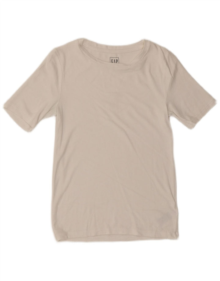 Женская футболка GAP Modern Fit Top UK 12, средний белый хлопок, белый цвет