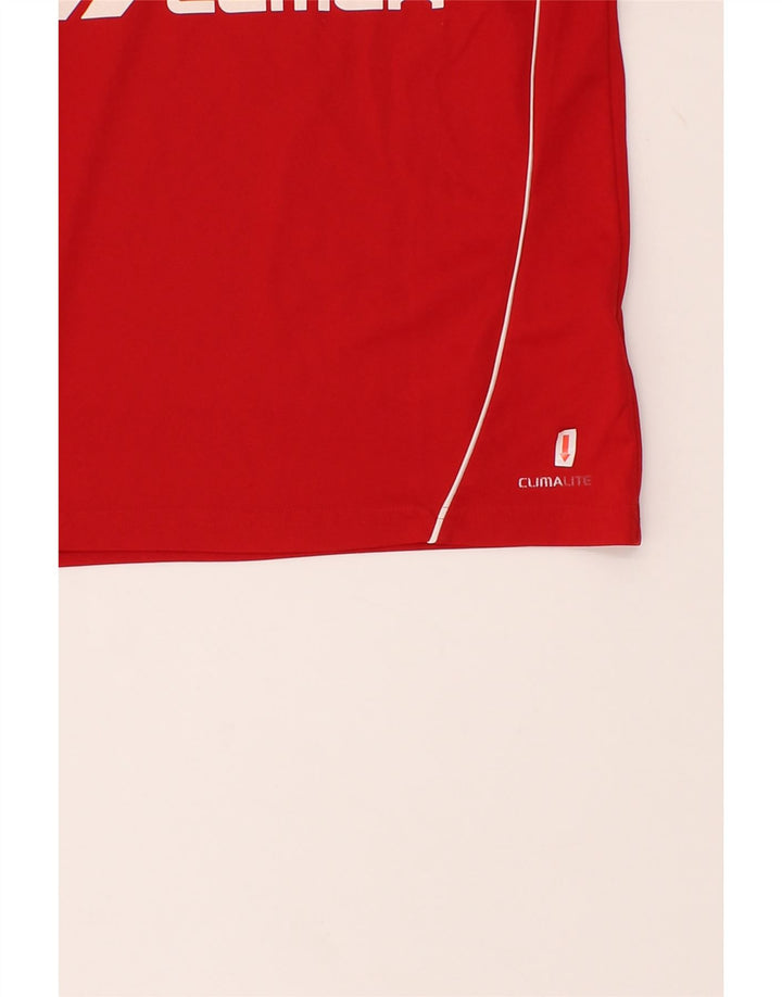 ADIDAS Boys Graphic T-Shirt Top 9-10 Years Red Polyester Vintage Adidas and Second-Hand Adidas from Messina Hembry 