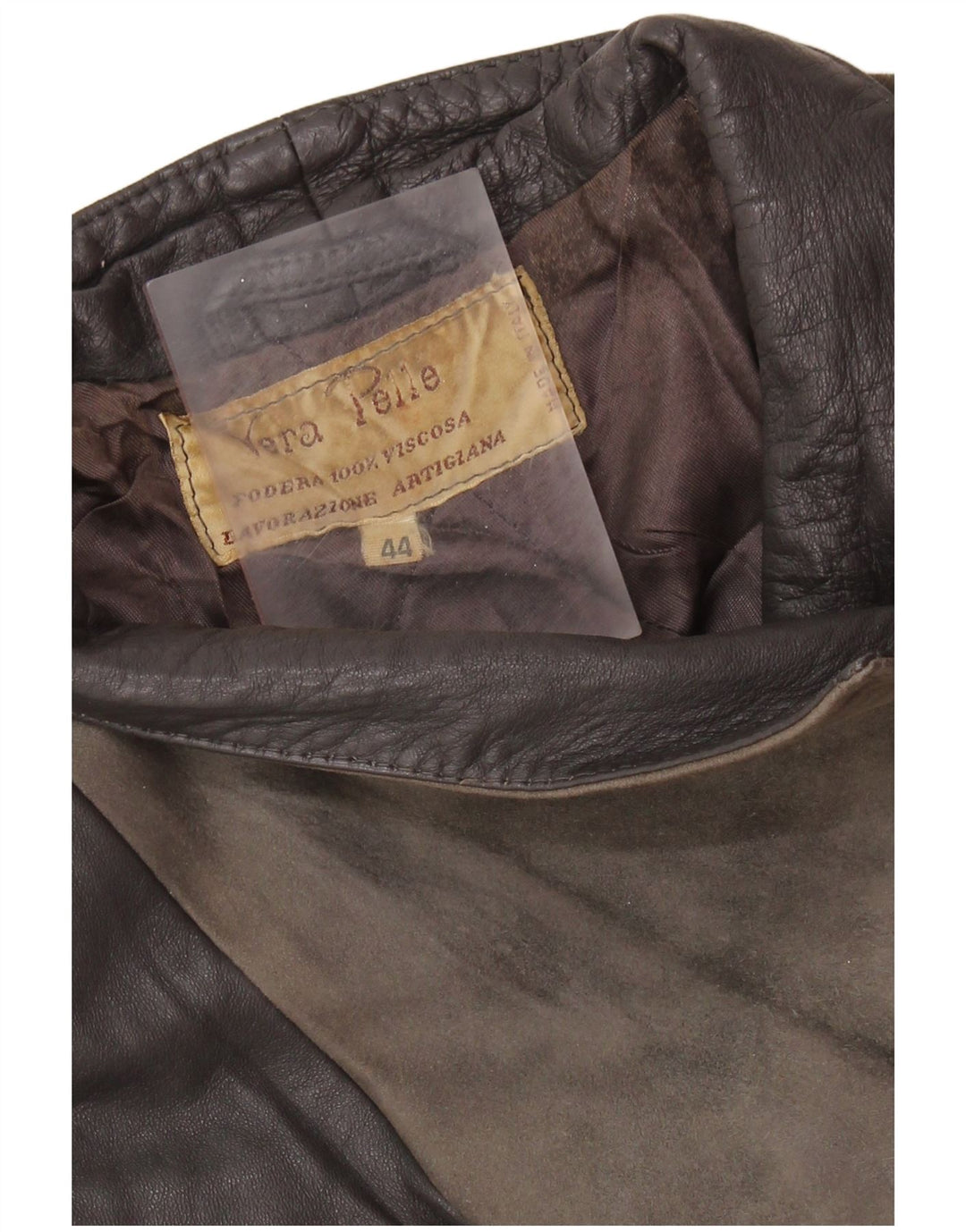 Lavorazione Artigiana Женская куртка IT 44 Средне-серая кожа с цветными блоками