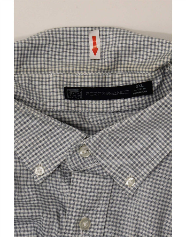 Мужская рубашка Lee 3XL синяя в клетку