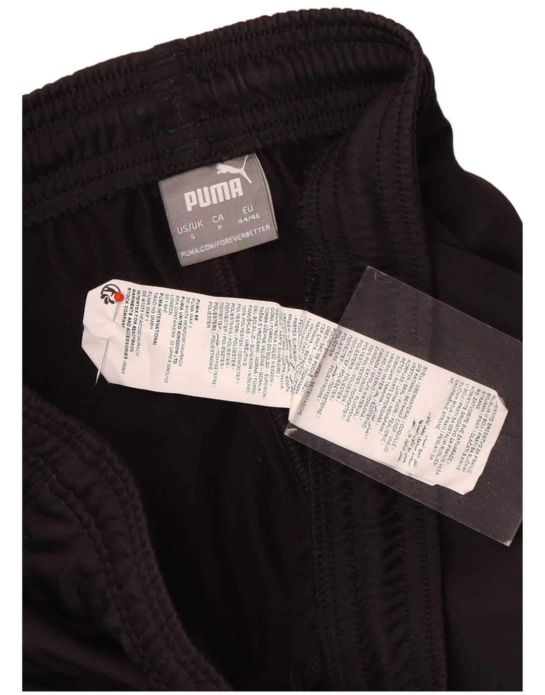 Мужские спортивные брюки Puma, джоггеры, маленькие, черные, из полиэстера