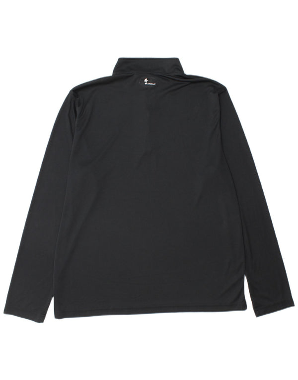 Мужской пуловер с воротником на молнии Under Armour, спортивный костюм, топ XL, черный