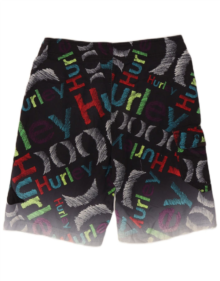 Мужские шорты для плавания Hurley с рисунком, средний черный, полиэстер