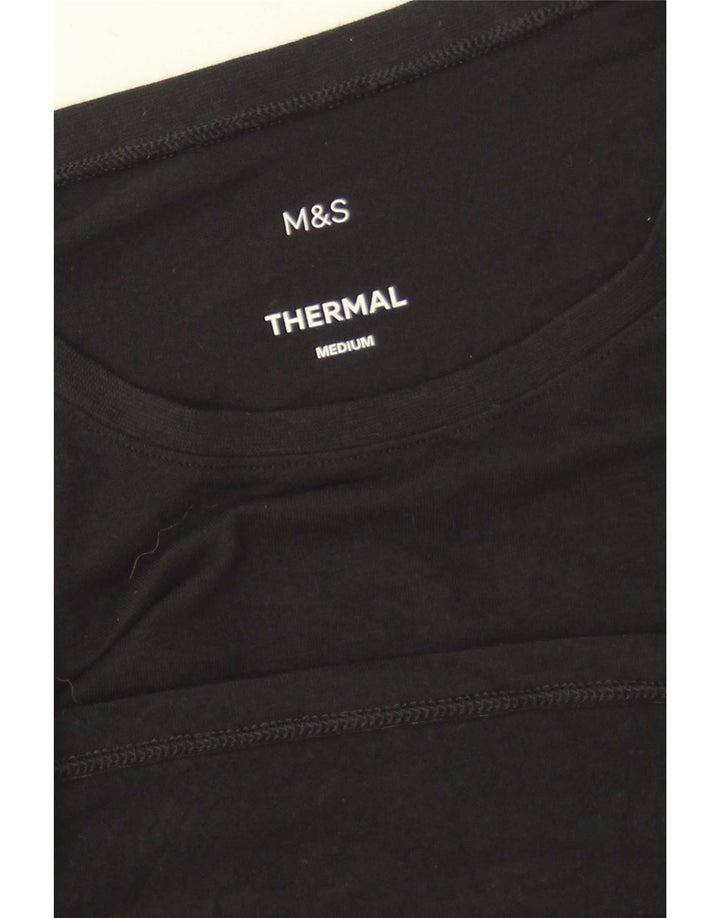 Мужской топ с длинным рукавом Marks & Spencer, средний черный