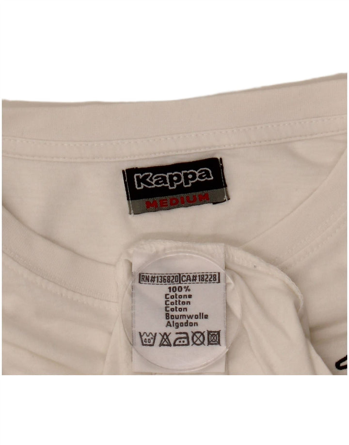 Мужская футболка Kappa Top из белого хлопка среднего размера